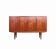 Vintage teak highboard or high sideboard with 4 sliding doors, 1960s