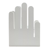 Vintage white metal hand letter holder