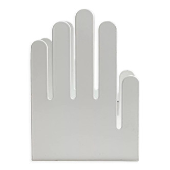 Vintage white metal letter holder