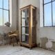 19th-century English pine display cabinet