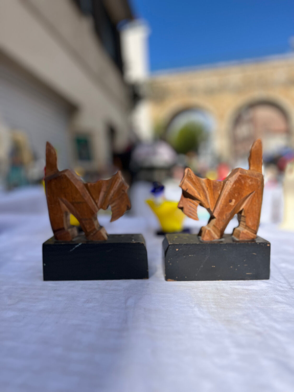 Art Deco Scottish bookends pair