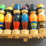Wooden ruler Burmese tribes 40s