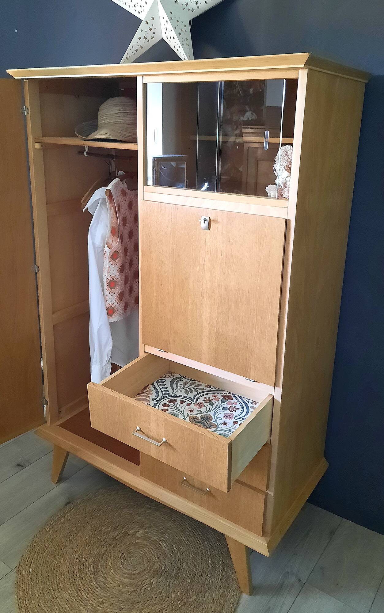 Renovated vintage secretary cabinet