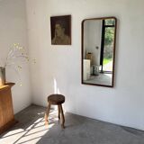 Miroir scandinave en teck massif 1970