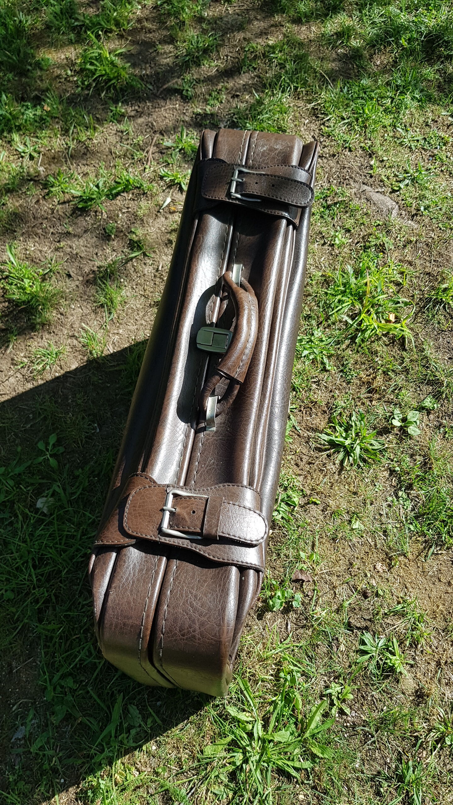 Dark brown vintage suitcase