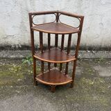 Vintage rattan corner shelf 87 cm