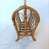 Vintage bamboo magazine holder