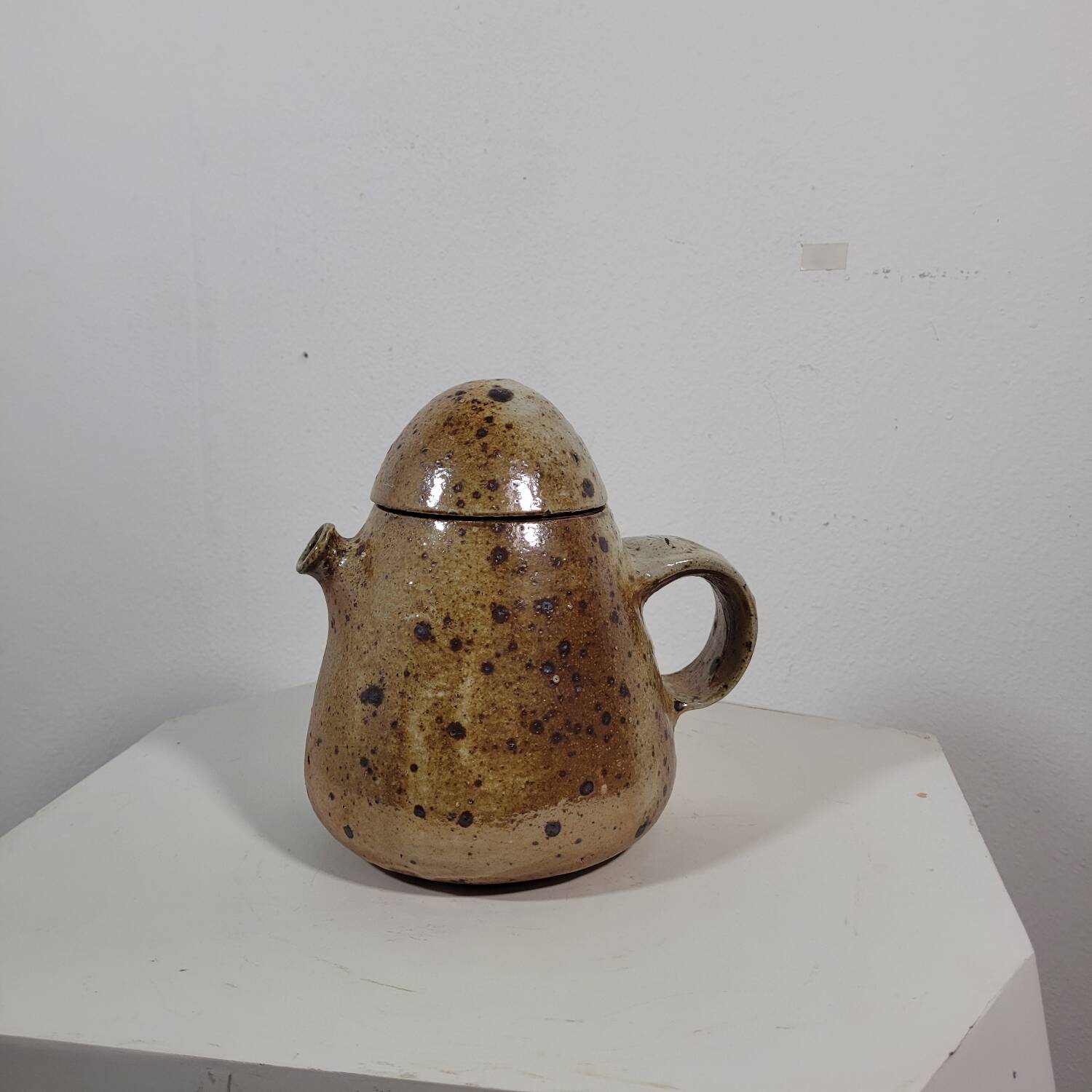 Théière vintage en grès de La Borne années 1960