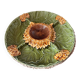 Sunflower plate slipware