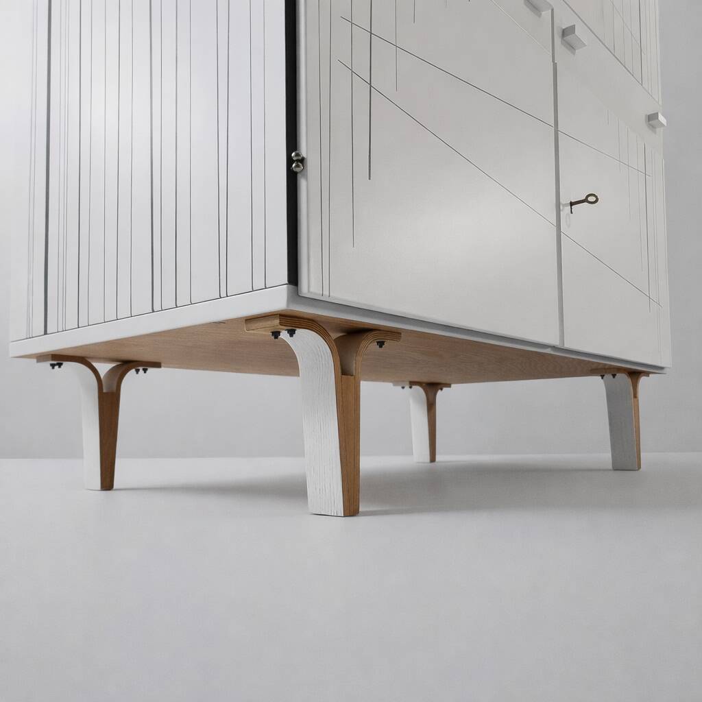 Vintage wardrobe in ash by Francisek Mezulanik, 1970.