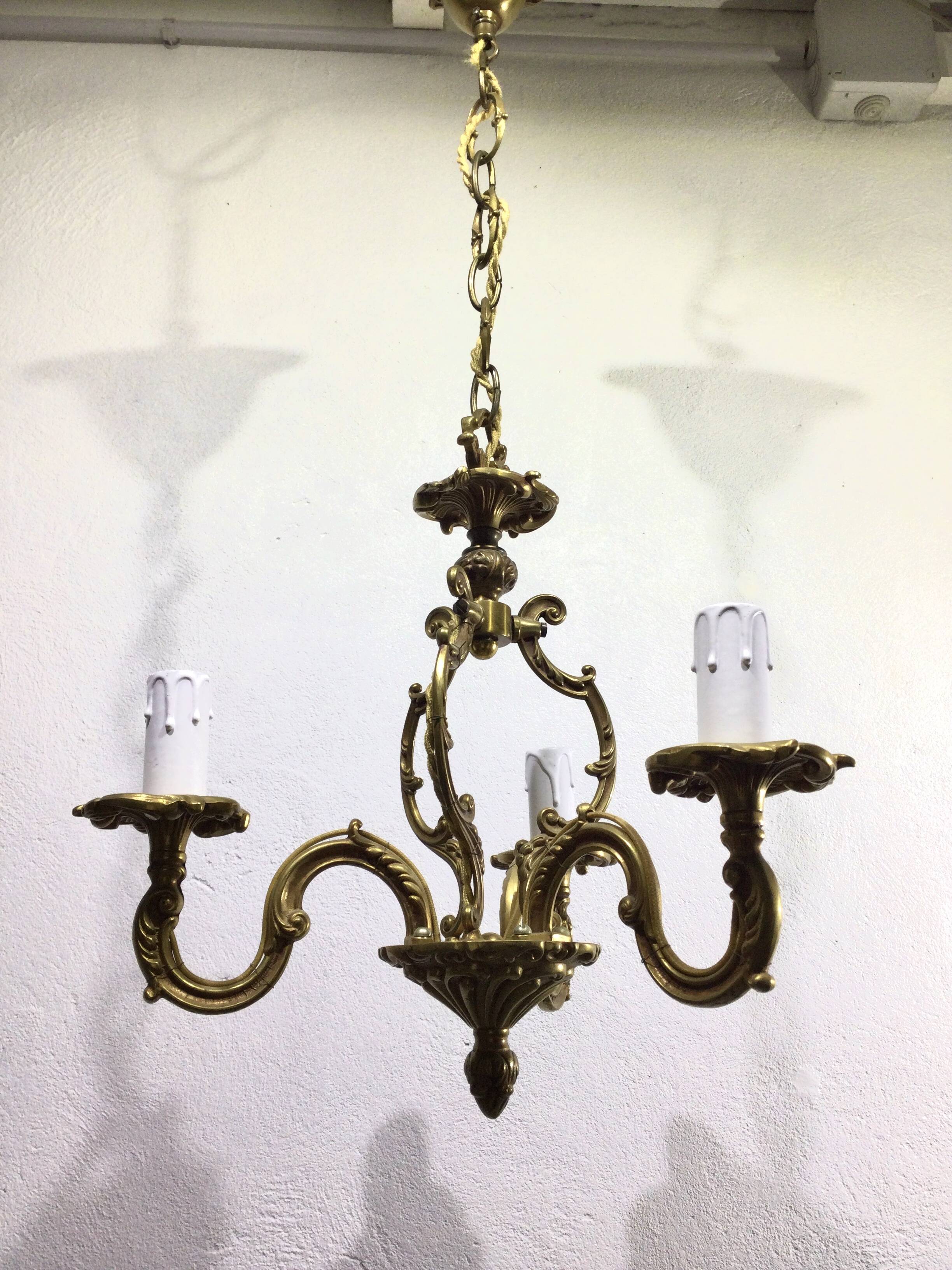 3-light cage chandelier