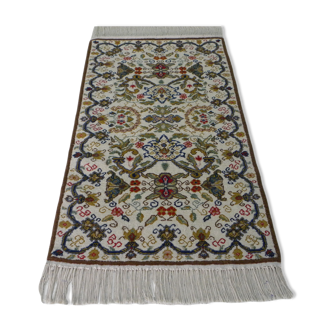 Oriental carpet knotted by hand 144x74cm