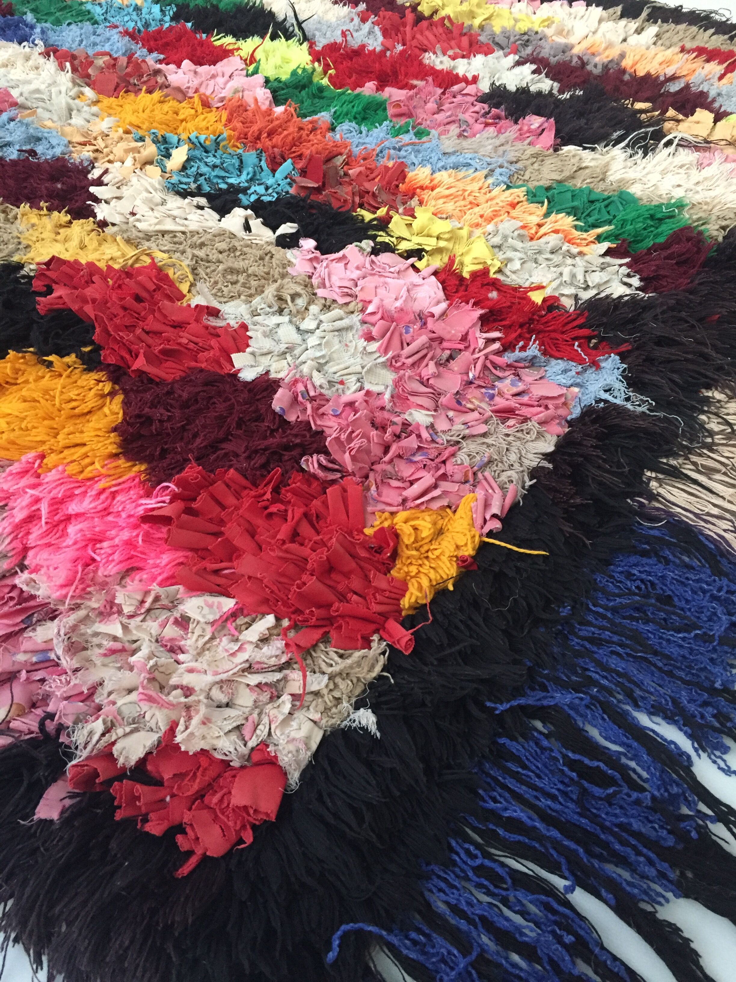 Moroccan Berber carpet boucherouite 185x97cm