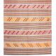 5x6 Vintage Red & Orange Striped Kilim Rug, 163x193Cm