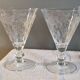 8 large Art Deco crystal glasses, grape clusters (+ 2 gifts)