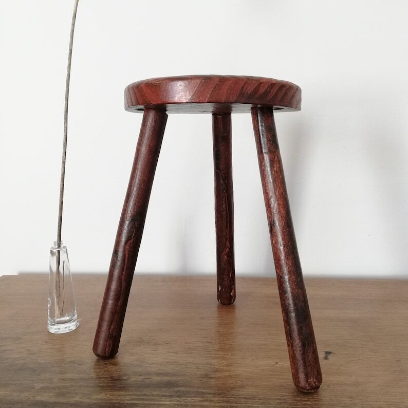 Tripod wooden stool