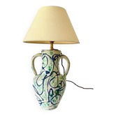 Ceramic lamp 2 M fabric cable, cotton lampshade