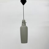 Mid-century grey glass pendant hanging lamp , 1960s Scandinavian