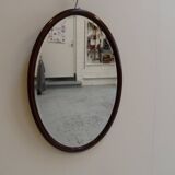 Antique mahogany oval mirror