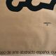 Poster on kraft paper by Eduardo Chillida, Museo de arte abstracto español, cuenca, 1980