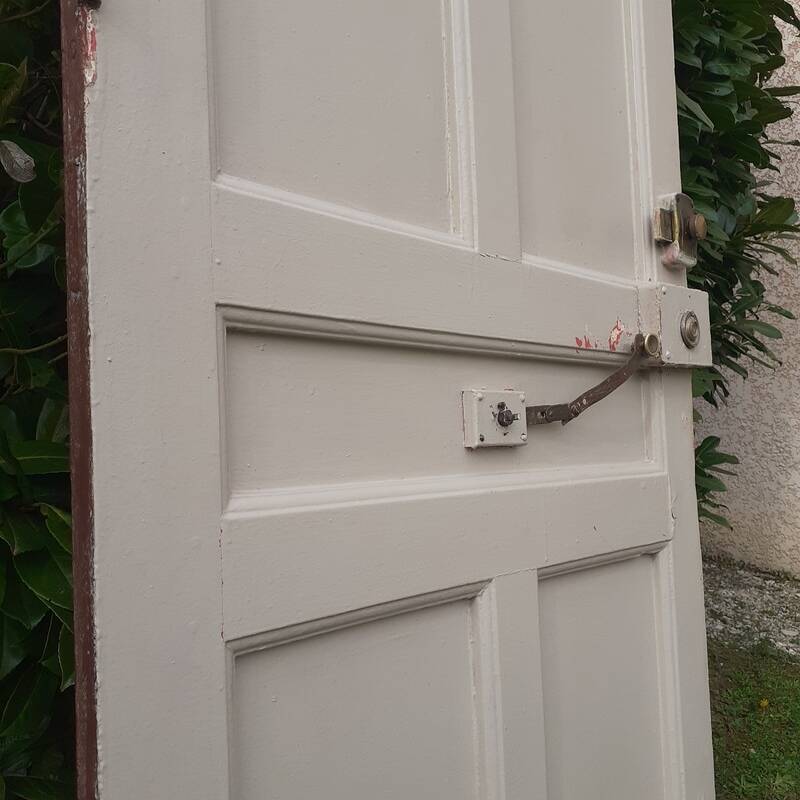 Old exterior entrance door solid H225xW86cm solid wood