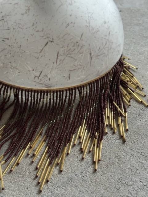 Vintage fringe beaded suspension