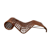 Bamboo rattan lounge chair or daybed, Flechtatelier Schütz, Germany 1970s