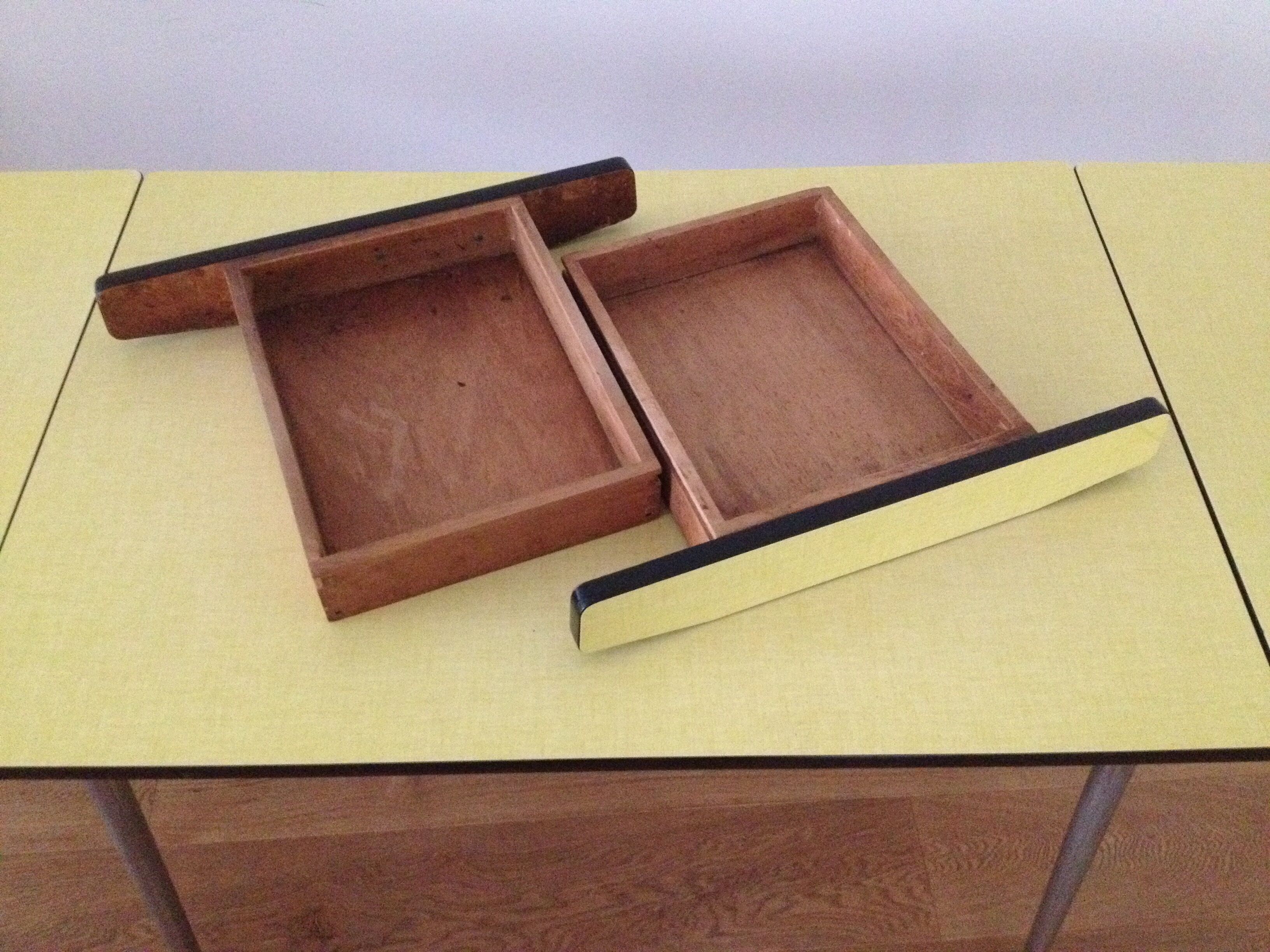 Yellow formica table