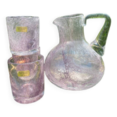Carafe and glasses crystal glassworks of the popes