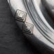 Art deco silver metal basket dish