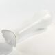 Mid-century modern vase, ivory white glass, Poland, 1970s