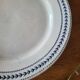 Old opaque porcelain plate gien terre de fer "laurels"