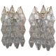A pair of 2 Murano Glass "poliedri " wall sconce with a gold by SimoEng