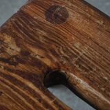 Wabi Sabi stool in solid pine, handmade by a Danish cabinetmaker, 1960s.