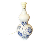 Grande lampe faïence bleue Chateau Goussaincourt Lorraine. Louis Viansson Ponté