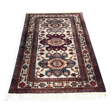 Tapis caucasien artisanal ancien en laine, Daghestan XXème