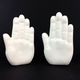 Pair of vintage bookends in white ceramic