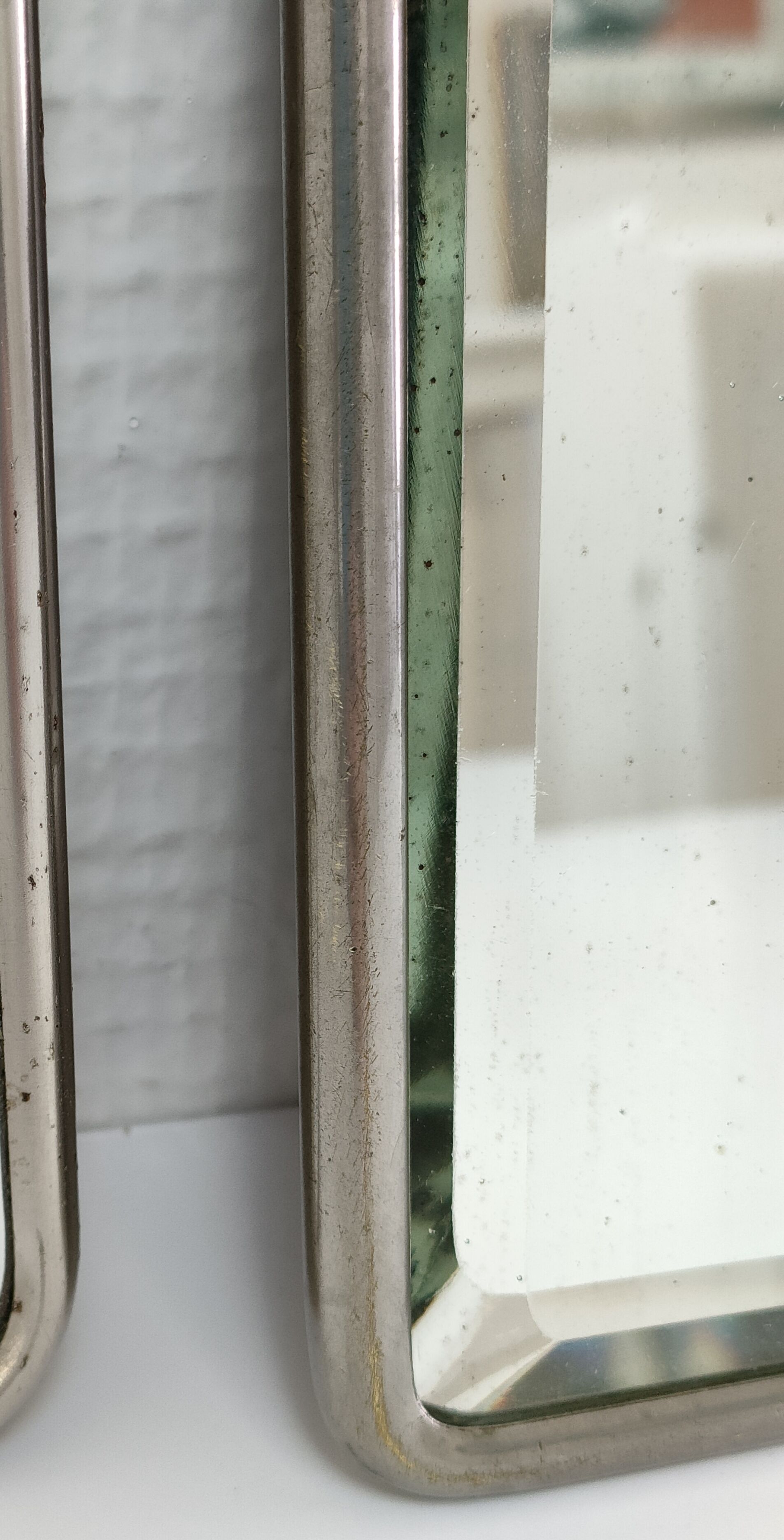 three barber mirrors metal frame early to middle XXth