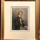 Swiss school 19th (1856): Portrait In Watercolor On Parchment Paper