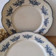 Lot of 10 old Badonviller Richelieu ironstone plates