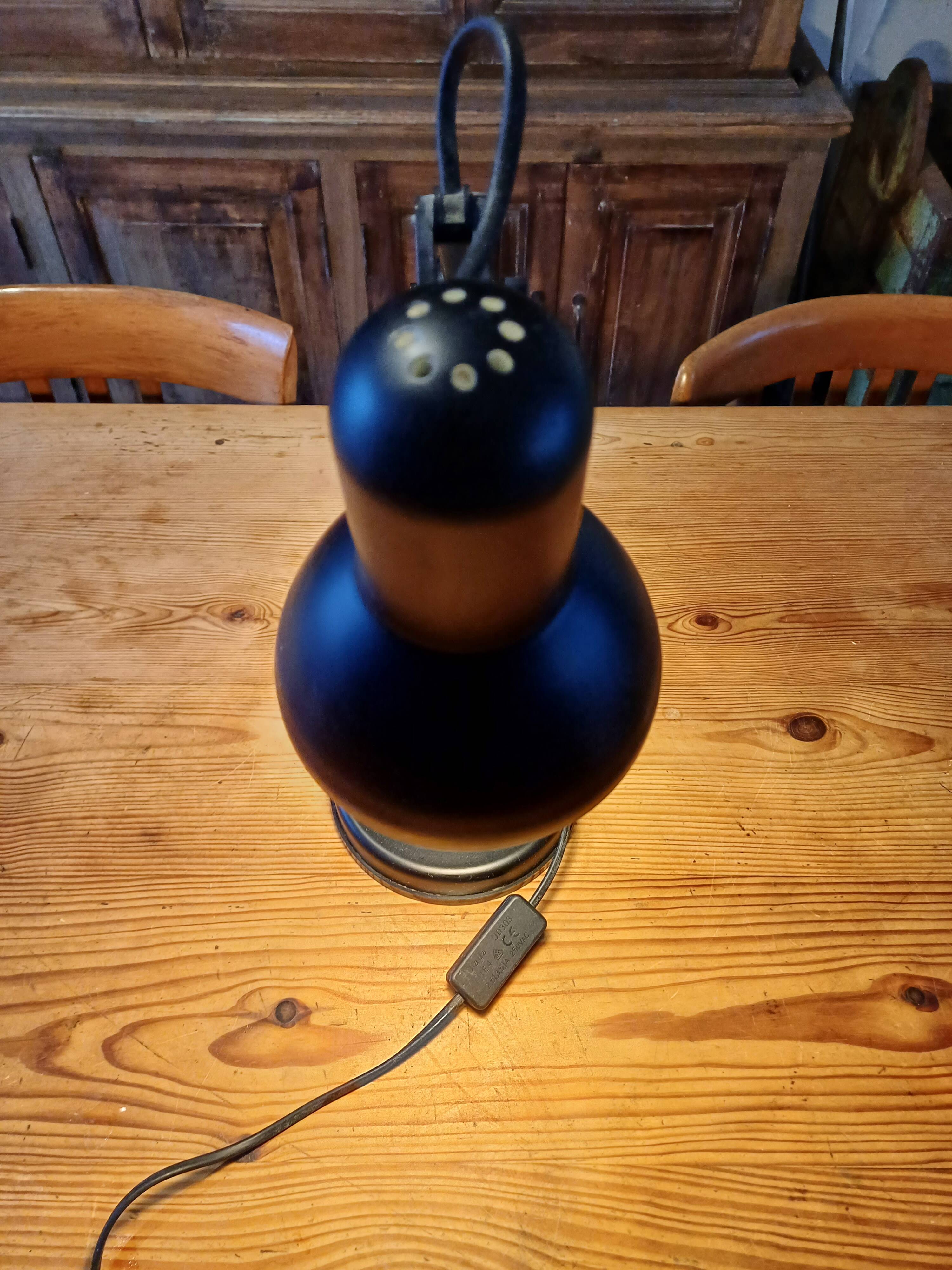 Vintage black metal desk lamp