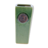 Green ceramic vase