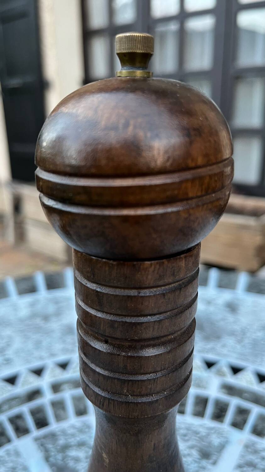 Trio of vintage pepper mills