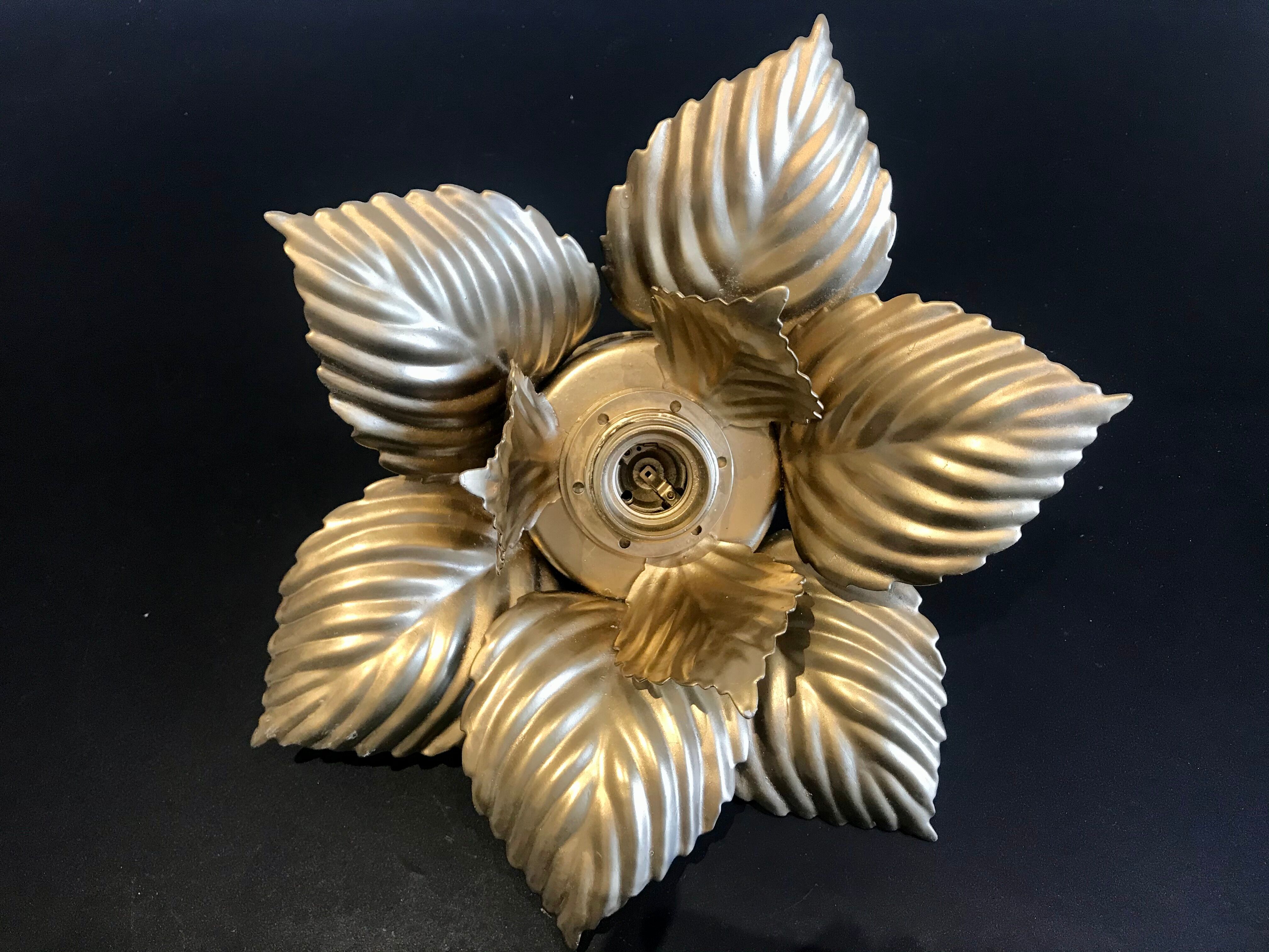 Wall light or ceiling golden leaves