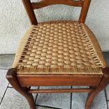 Set of 6 mismatched bistro chairs.