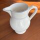 White pitcher with blue trim - Niderviller France