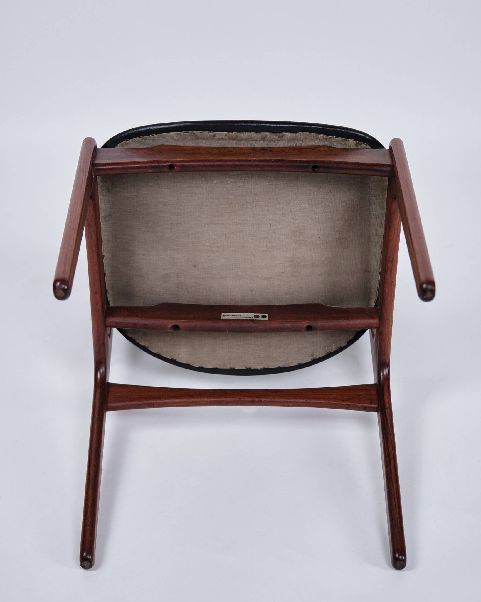 Set of six dining chairs – Erik Buch – Model OD 49 – Rosewood and black leather – O.D. Furniture – 1950s