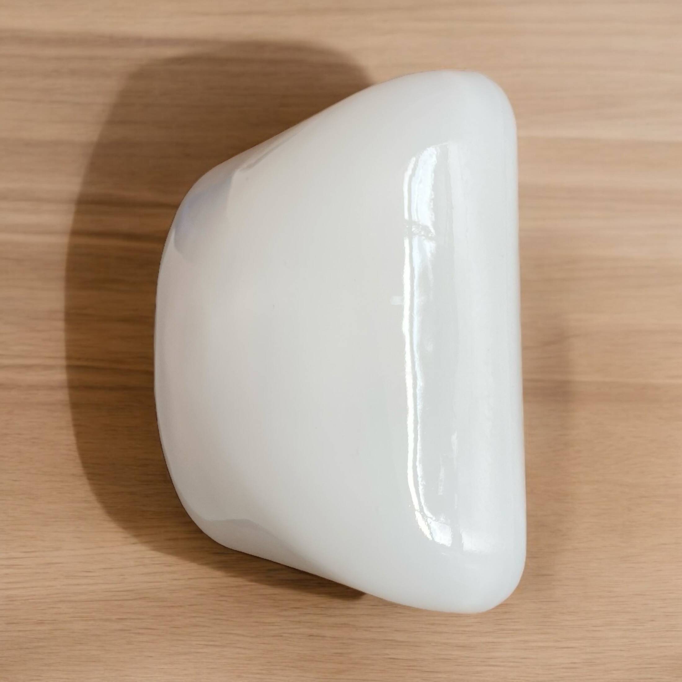 Square wall and ceiling light in white opaline glass, 1960-1970