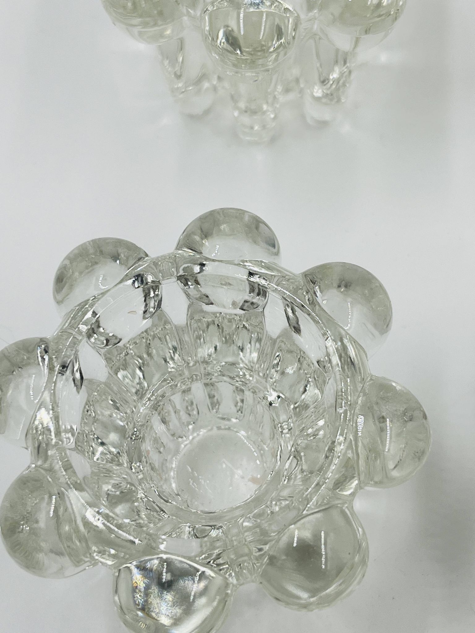 Set of 6 vintage flower candle holders by VMC Reims - 1960s