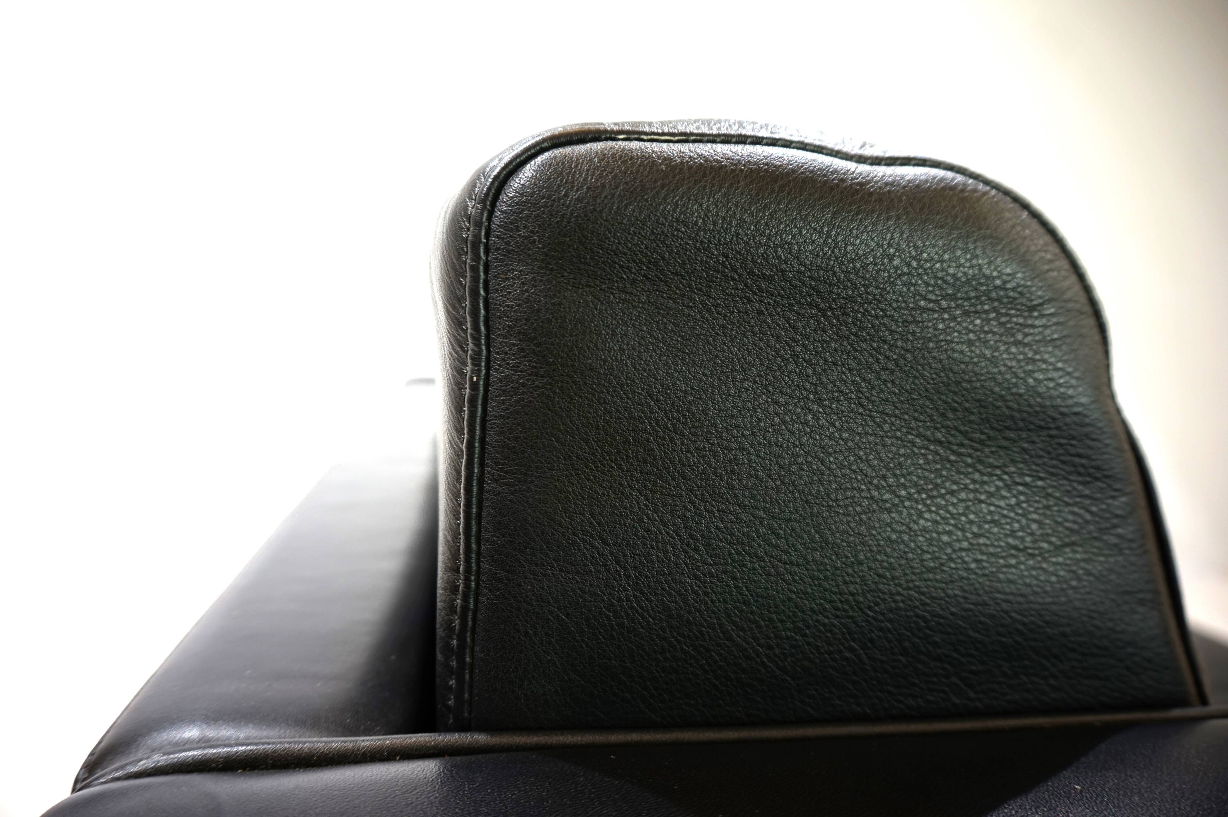 Fauteuil en cuir Knoll Studio Line par Jürgen Lange, 1970